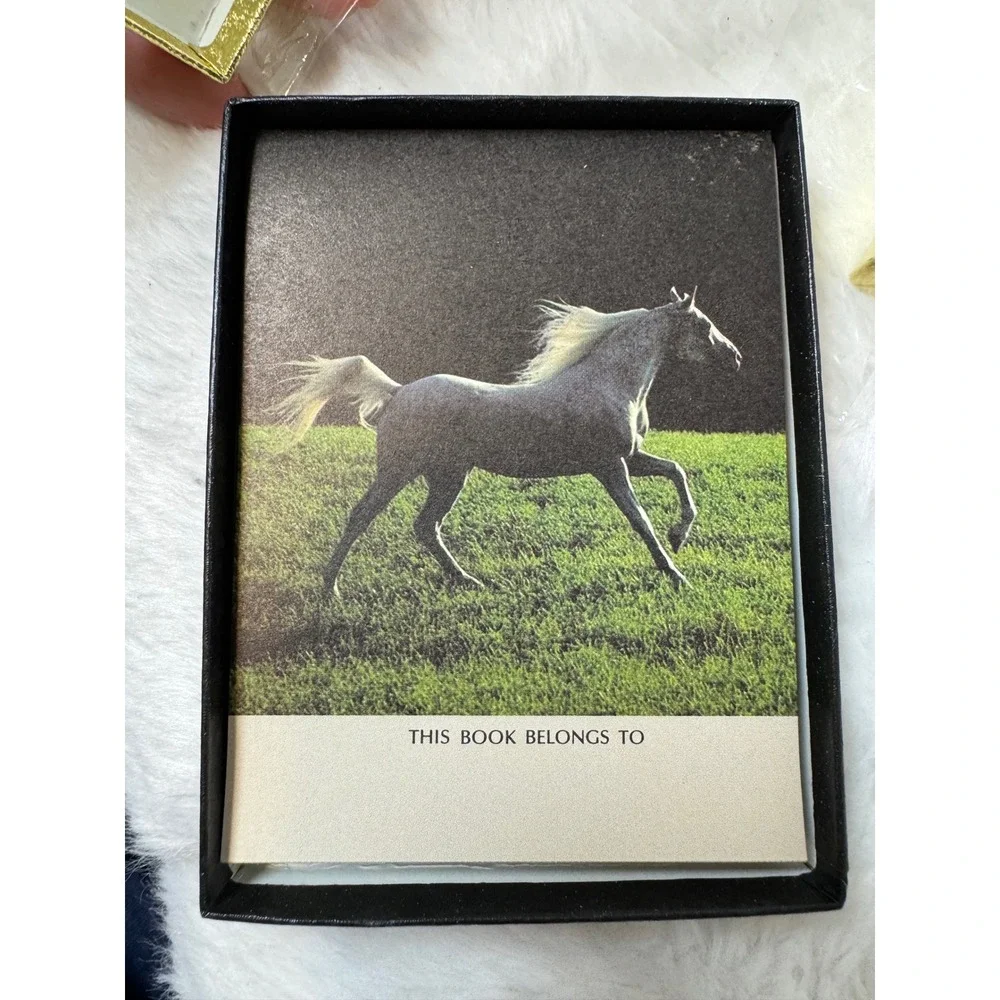 Vintage Antioch Bookplate Company Horse Bookplates Set of 2 Boxes Made in USA